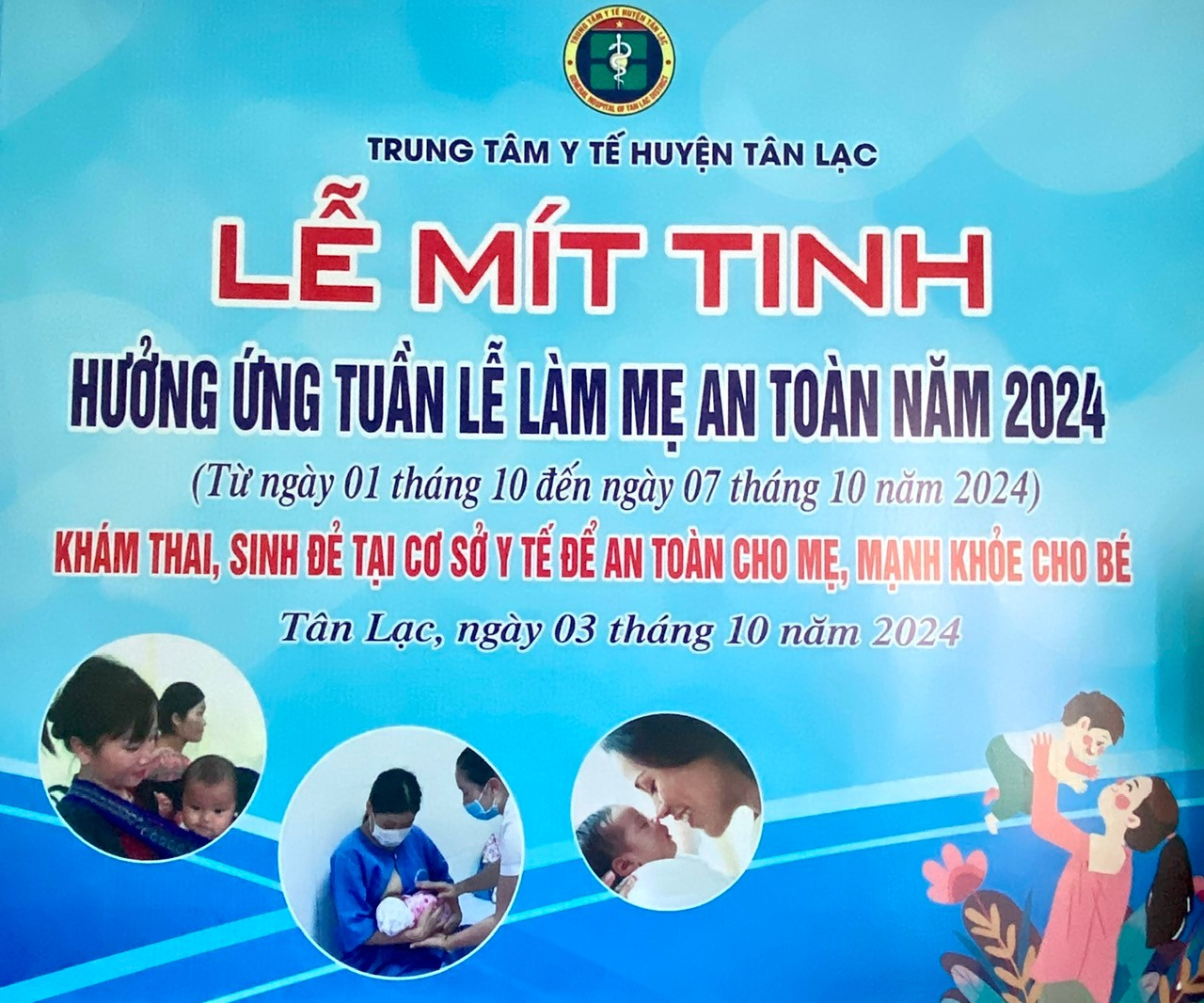 MÍT TINH HƯỞNG ỨNG TUẦN LỄ “LÀM MẸ AN TOÀN” HUYỆN TÂN LẠC NĂM 2024