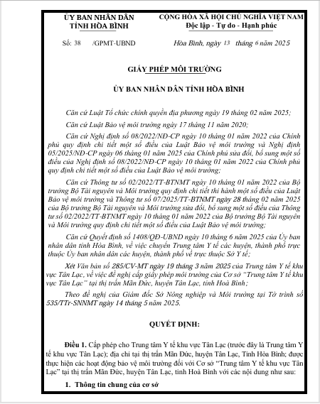 Giấy phép môi trường